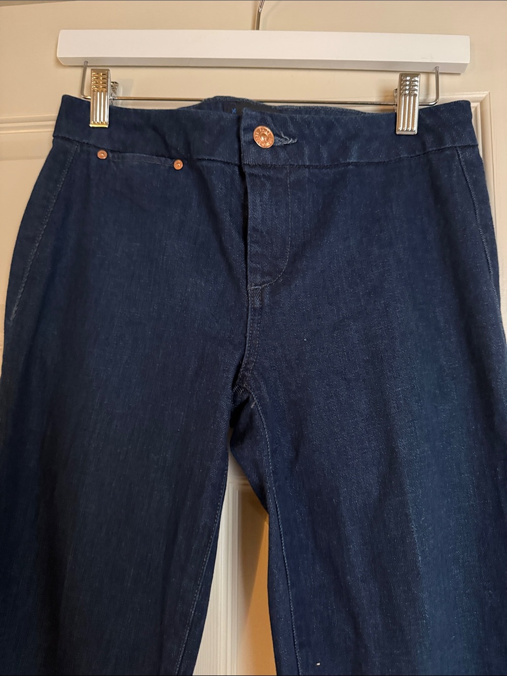 PAIGE Dark Navy Straight-Leg Jeans - Picture 2 of 7